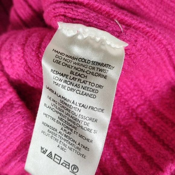 Anthropologie Pink Turtleneck Fitted Sweater Dress XS - Picture 13 of 14